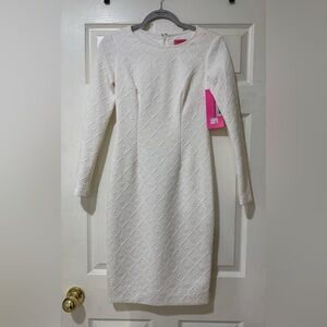 Betsey Johnson White Textured Dress